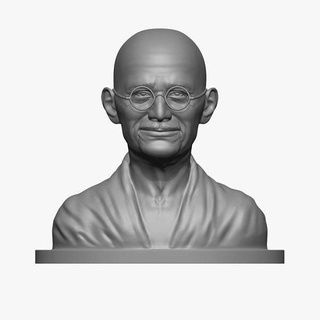 Mahatma gandhi estátua escultura 3d clássico impressão Alto poli antigo grego histórico artes cultural egípcio senhor submundo juiz morto poderoso Deus arte esculturas 3d print model - Mito3D