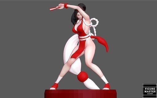 mai Shiranui 4 menina kof jogos anime rei lutadores personagem 3d impressão arte esculturas 3d print model - Mito3D