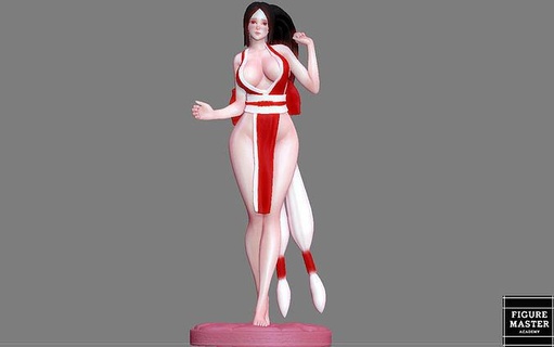 mai shiranui niña kof juego anime personaje 3d impresión Arte esculturas 3d print model - Mito3D
