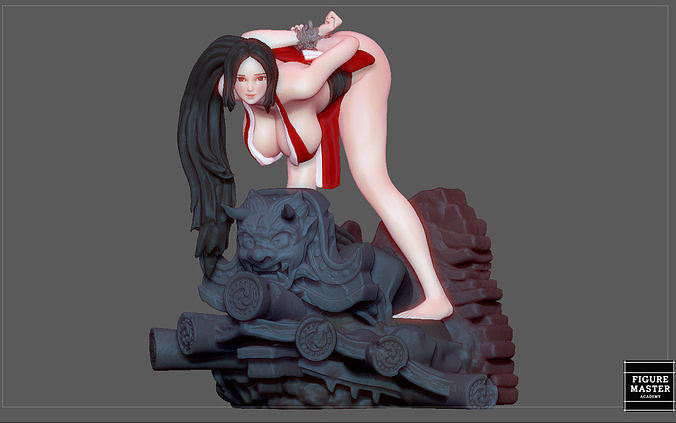 mai Shiranui menina kof jogos anime personagem rei lutadores arte esculturas 3D print model - Mito3D