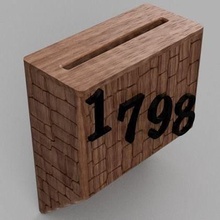 buzón madera casa número buzon letra enviar cartas aire libre 3d print model - Mito3D