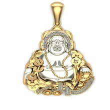 maitreya bouddha pendentif diamant bijoux pendentifs 3d print model - Mito3D