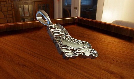 majestuoso 12 patines pedante cuchillas joyería majestic12 agresivos Arte esculturas 3d print model - Mito3D