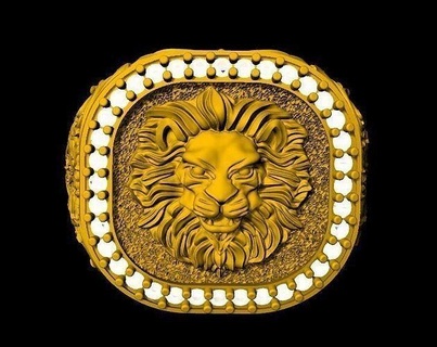 majestic lion ring 3d model gold jewelry antique printable art jewellery free freering murti scanned models various rings 3d print model - Mito3D