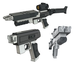 haupt westen montage pistole gewehr verloren platz 1998 sci fi versammlung laser plasma sammlerstück sammelbar replik stütze hobby diy 3d print model - Mito3D