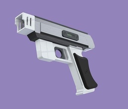 principal oeste pistola perdido espaço 1998 sci fi mate Leblanc réplica suporte passatempo faça 3d print model - Mito3D