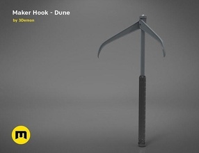 maker hook - dune fortnite skin weapon pickaxe game shooter battle royal sand games toys 3d print model - Mito3D
