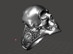 maker skull ring moda anello cranio gioiello 3dprint altri 3d print model - Mito3D