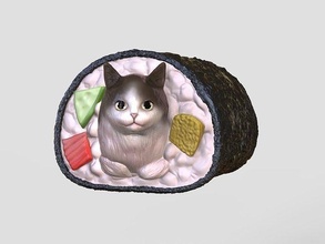 maki cat sushi food japanese cute games toys 3d print model - Mito3D
