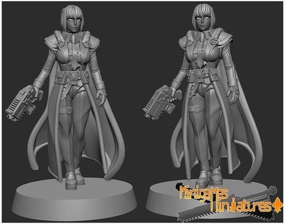 Makima Inquisitor Anime Figur wh wh40k Kriegshammer Platz Marine Schwester Schlacht Eldar Tau Necron Ork Alternative Kettensäge Spiele Spielzeuge Tafel 3d print model - Mito3D