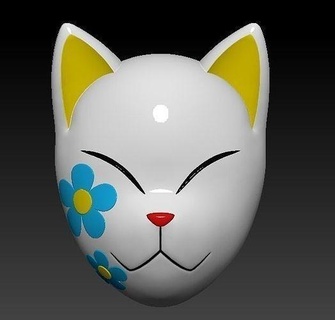 Makomo Maske Tanjiro Kimetsu yaiba Dämon Jägerin Cosplay Kunst 3d print model - Mito3D
