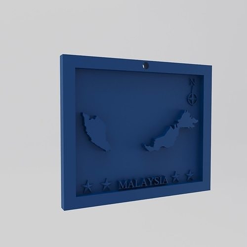 malaysia map 3d print model asia 3dprint figurines miniatures wall decor national statue key chain art plastic geometric printable 3dprinting country world house 3D print model - Mito3D