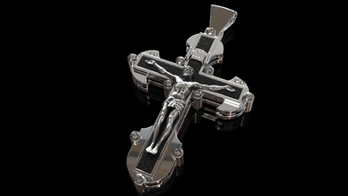 male cross crucifix jesus crucifixion christ religious christian holy religion bible christianity orthodox jewelry pendants jesu jewish religiou object 3d print model - Mito3D