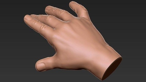 male hand 3d print human body anatomy gnome dwarf fantasy fictional creature elf troll character fingers finger hobbit palmistry personage person fairy arm art sculptures 3d print model - Mito3D