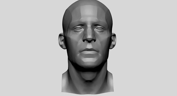 masculino cabeza aviones personaje caracteres hombre humano figura cara anatomía oído boca nariz zbrush esculpir estatua personas Arte esculturas 3d print model - Mito3D