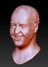 male head art man musician smile fun funny guy human sculptures 3d print model - Mito3D