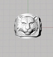 male lion ring cheetah lynx puma panther fashion challenge jewelry rings 3d print model - Mito3D