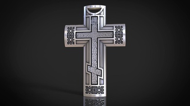 male neck cross jewelry orthodox religion christian jesus crucifixion holy bible christ pendants religiou object jesu jewish 3d print model - Mito3D