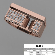 masculino anel 1 jóias ouro diamante joalheria argolas 3d print model - Mito3D