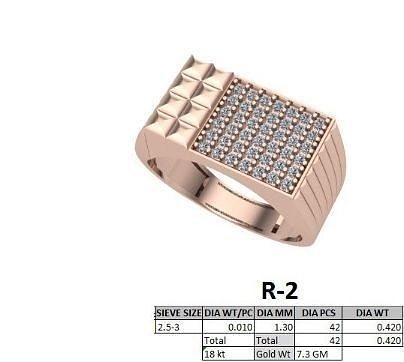 masculino anillo 3dm stl anillos boda joya compromiso joyería imprimible diamante oro caballeros novio rosa blanco 3D print model - Mito3D