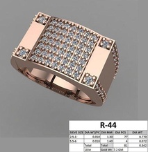 männlich ring 3dm stl ringe hochzeit juwel engagement schmuck druckbar diamant gold herren bräutigam rose weiß luxus wertvoll platin silber brillant 3d print model - Mito3D