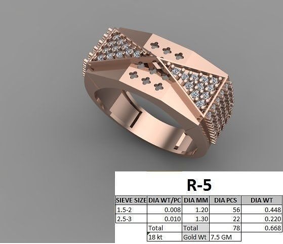 maschio squillare 3dm stl anelli nozze gemma fidanzamento gioielleria stampabile gioiello diamante oro signori sposo rosa bianca 3D print model - Mito3D
