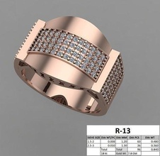 maschio squillare 3dm stl anelli nozze gemma fidanzamento gioielleria stampabile gioiello diamante oro signori sposo rosa bianca 3d print model - Mito3D