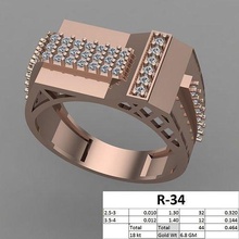 male ring 3dm stl rings wedding gem engagement jewellery printable jewel diamond gold jewelry gents groom rose white precious 3d print model - Mito3D
