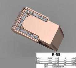 male ring 3dm stl rings wedding gem engagement jewellery printable jewel diamond gold jewelry gents groom rose white 3d print model - Mito3D