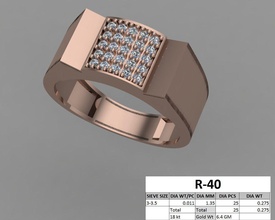männlichen ring 43 Schmuck Mode gold bedruckbar ist Männlich Ringe 3d print model - Mito3D