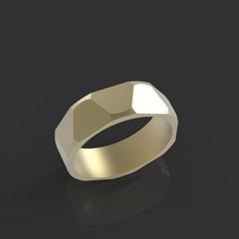 anello maschio gioielli anelli gioiello oro argento disco di platino l'acciaio creativo futuro art 3d print model - Mito3D