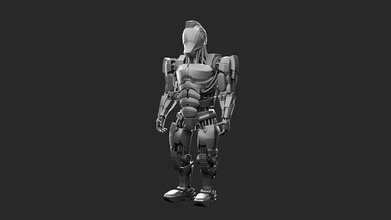 Masculin robot 03 mr03 cyborg futuriste science artificiel anatomie figure machinerie futur visier 3dmodel 3dprintable 3dartist statue art sculptures 3d print model - Mito3D