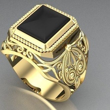 masculino sello filigrana joyería anillo Clásico imprimible hombres exclusivo joya anillos 3dm 3ds stl oro diamante plata 3d print model - Mito3D