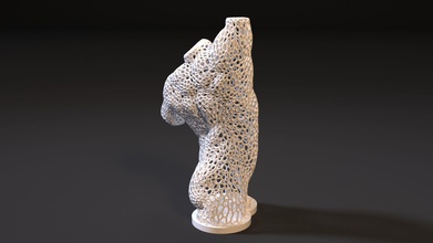 male torso voronoi art sculpture nude body statue naked one nature sculptures 3d print model - Mito3D