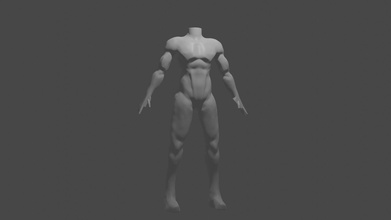maschio torso anatomia 3d modello basemesh riferimento arte scultura medico umano carattere scienza corpo testa sculture 3d print model - Mito3D
