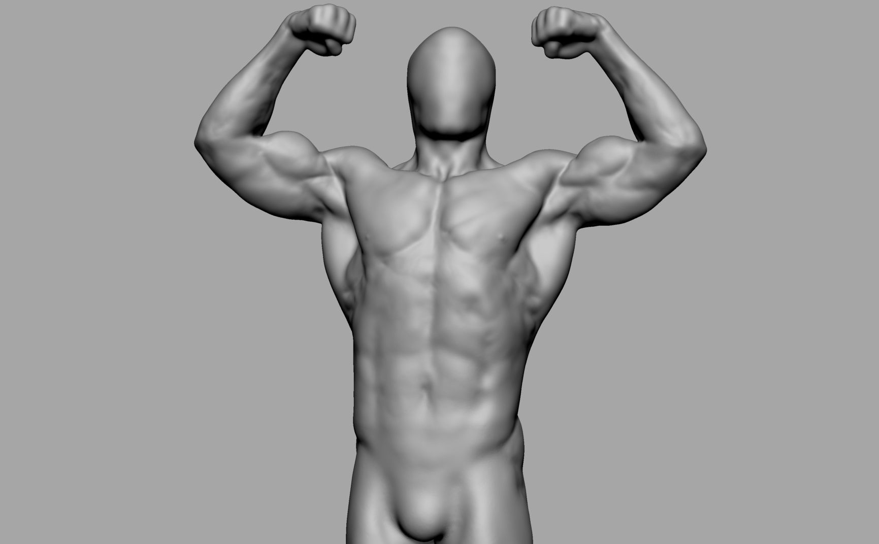 male torso v6 art human body zbrush ztl anatomy people characters obj character 3dprint printable sculptures 3D print model - Mito3D