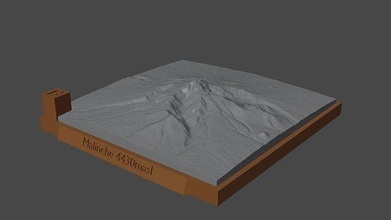 malinche mountain landscape volcano terrain environment nature photogrammetry elevation dem science 3d print model - Mito3D