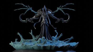 malthael diablo 3 stl art fantasy dragon warcraft wow diablo3 devil tyrael sculptures 3d print model - Mito3D