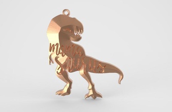 mamasaurus dinosaure pendentif rex dragon bijoux art mode pendentifs 3d print model - Mito3D