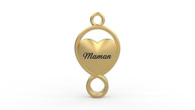 mamma ashes pendant gold jewel jewellry jewelry silver printable diamond woman fashion wedding solitaire saphire ruby necklace love heart pendants 3d print model - Mito3D