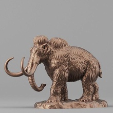 Mammut Skulptur Zahl Elefantenini elephan uralt Paläoloxodon Säugetiere Elefantidae Statue Kunst Skulpturen 3d print model - Mito3D