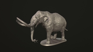 mamut americanum fil mastodon sinomastodon paleontoloji dinozor sanat heykeller 3d print model - Mito3D