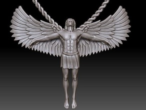 man angel pendant angel christmas jewelry pendant sculpture souvenir printable feather wing gold jewel jewellery necklace pendants rhino silver zbrush pray kupidon cupidone