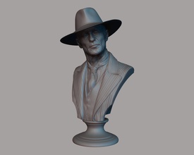 man black - harris westworld edharris fanart 3dprint 3dmodel bust character art portrait sculptures 3d print model - Mito3D
