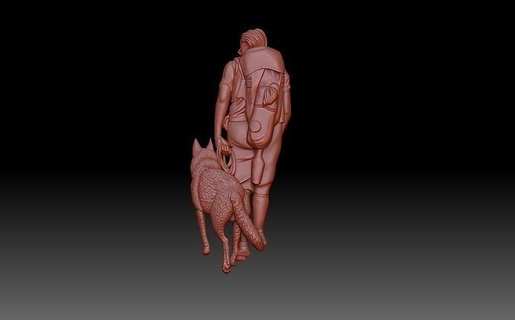 hombre perro alivio bas cnc perrito amigo amigos chico memoria lobo Arte 3d print model - Mito3D
