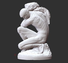 man fear stone 3d model art statue sculpture statuette god figure sculptures 3d print model - Mito3D