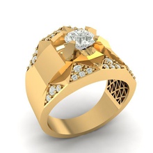 man gold ring diamond jewelry jewel gem precious engagement wedding jewellery gemstone gems gemstones brilliant rings diamonds stones jewels jewllery 3d print model - Mito3D