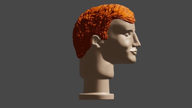 man head toy sculpt hair face simple male human character games toys 3d print model - Mito3D