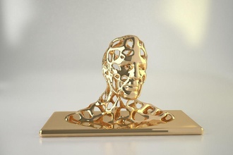 man head sculpted art printable manhead decorations house accessories makerschallenge imaterialisechallenge gadgetchallenge sculptures 3d print model - Mito3D