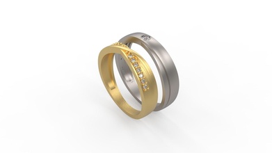 Dame Ring 333 Gold Juwel Schmuck Silber druckbar Diamant Frau Mode Hochzeit Solitär Saphir Rubin Liebe Valentinstag Ringe 3d print model - Mito3D